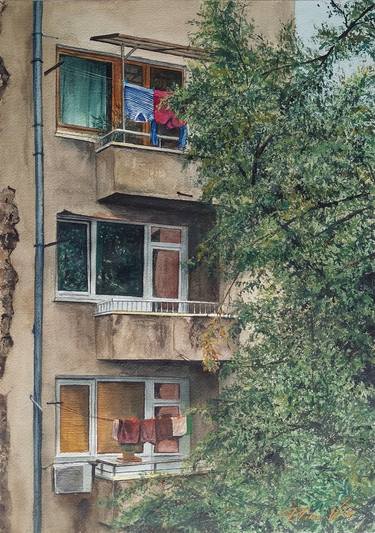 Original Realism Architecture Paintings by Elina VG