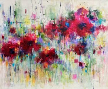 Original Abstract Floral Paintings by Lesley Boost