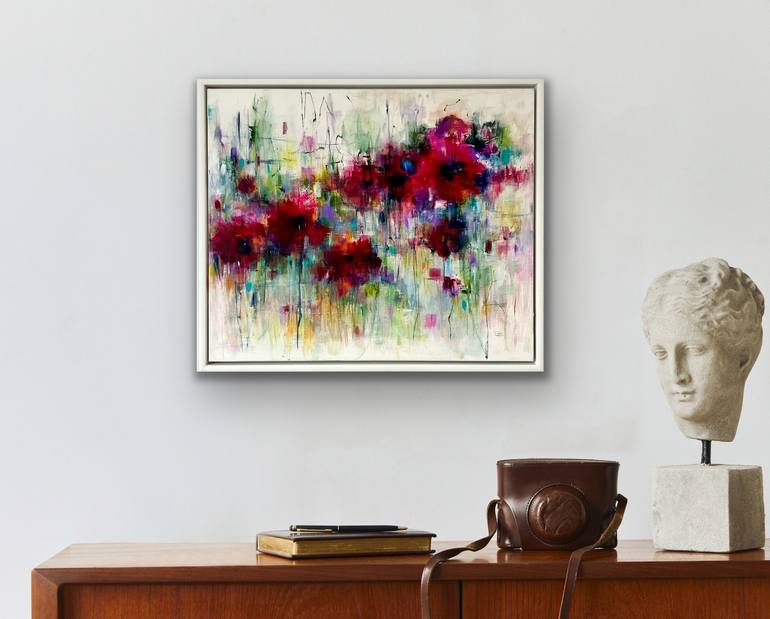 Original Abstract Floral Painting by Lesley Boost