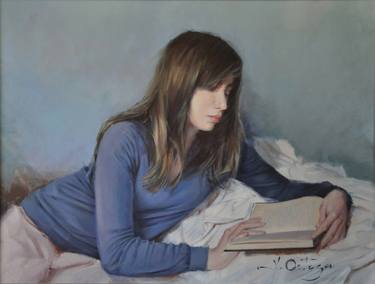 Original Realism Portrait Painting by Vicente Ortega