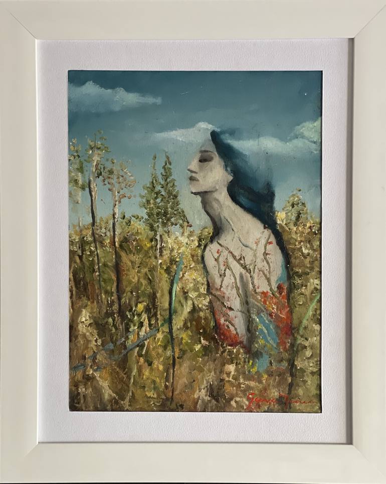 Original Art Deco Landscape Painting by Gama Neaves