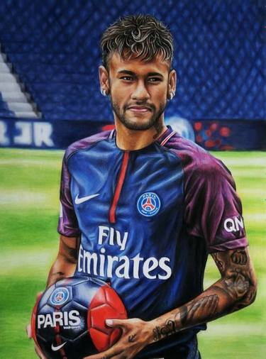 Drawing of Neymar Junior in size Ansi B (11 × 17 in) thumb