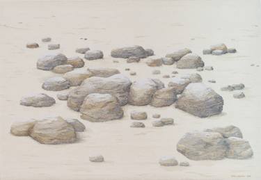 Original Abstract Beach Paintings by Ulrika Leander