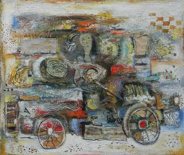 Print of Automobile Paintings by Gela Kentchuashvili