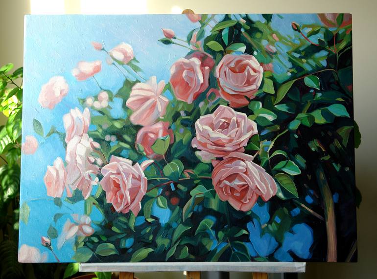 Original Modern Floral Painting by Ekaterina Vestnikova