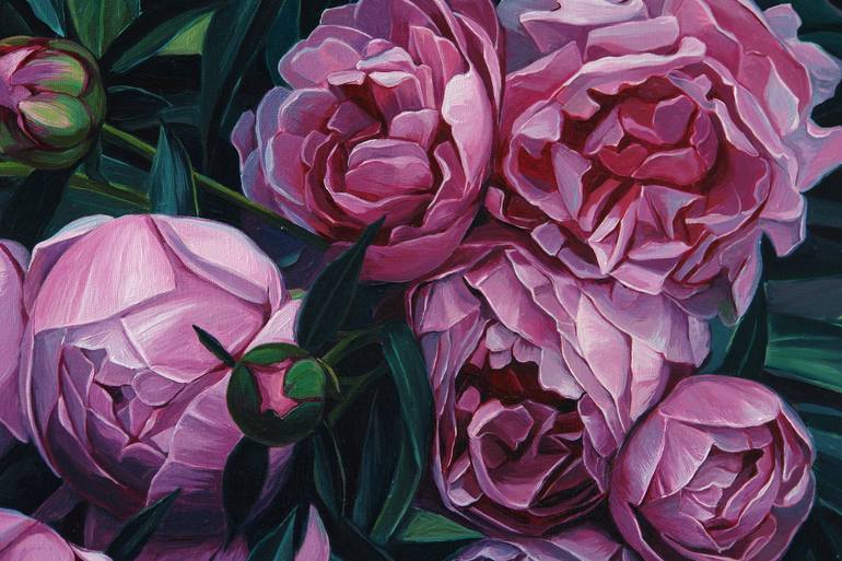 Original Photorealism Floral Painting by Ekaterina Vestnikova