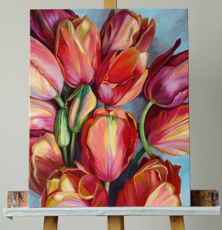 Original Realism Floral Painting by Ekaterina Vestnikova