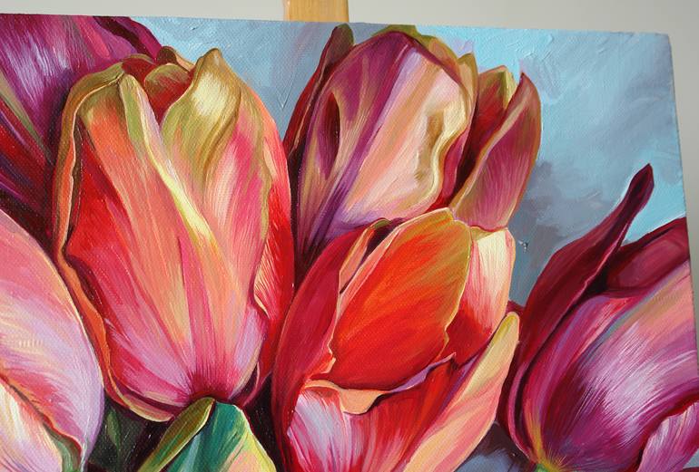 Original Floral Painting by Ekaterina Vestnikova