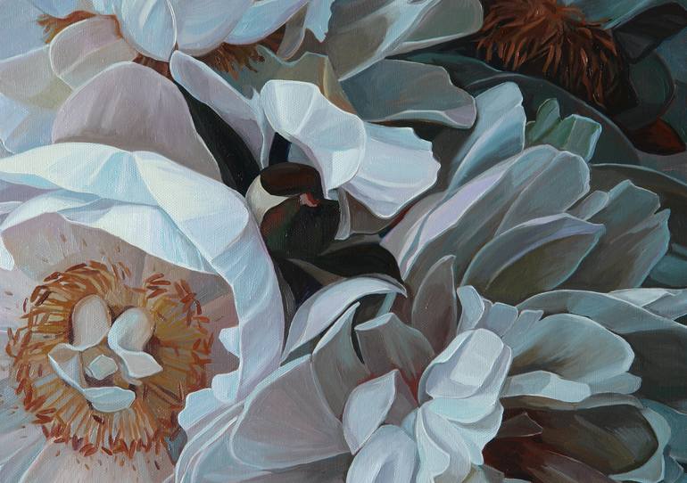 Original Photorealism Floral Painting by Ekaterina Vestnikova