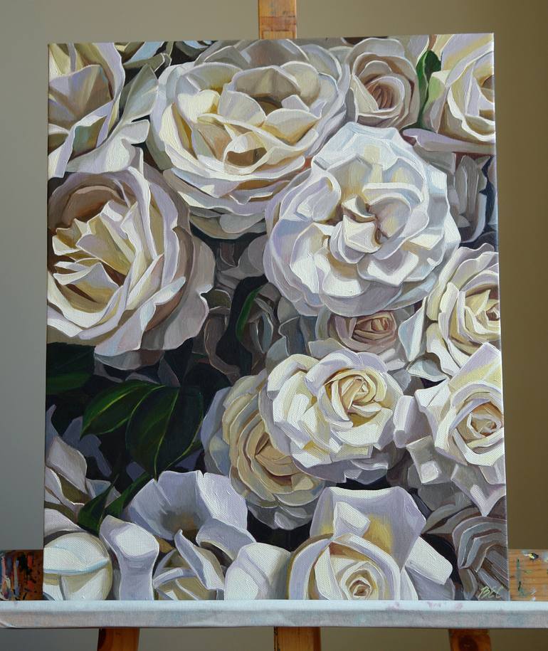 Original Floral Painting by Ekaterina Vestnikova