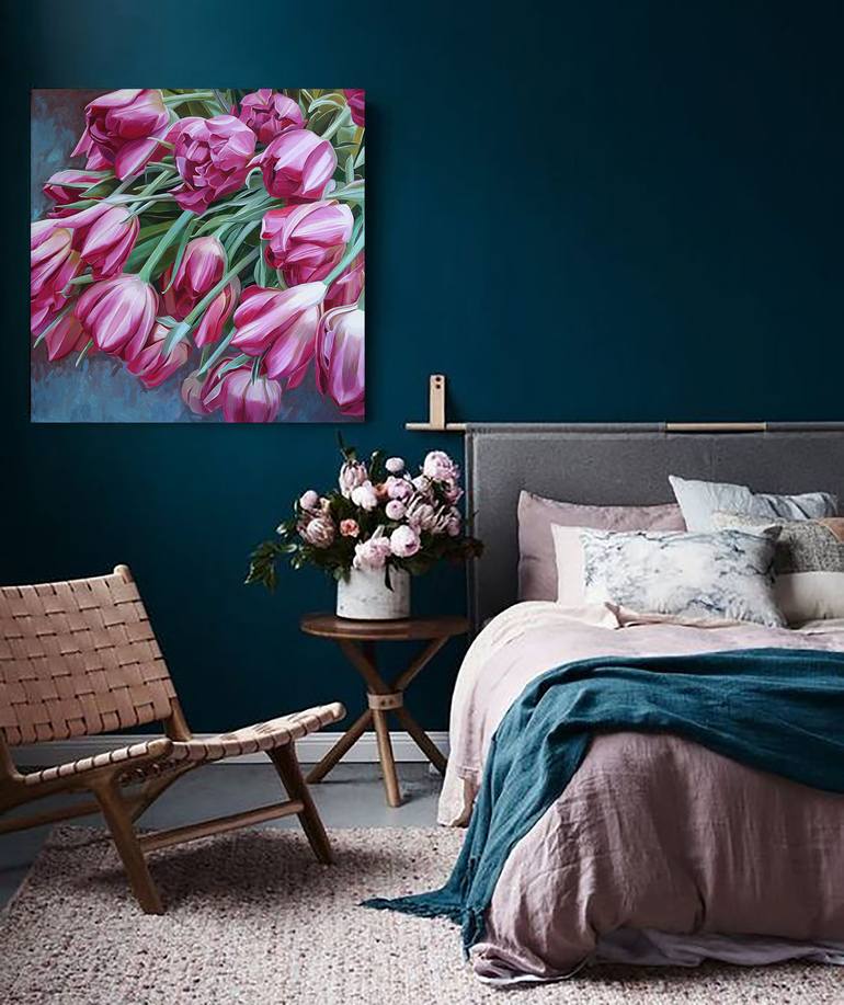 Original Floral Painting by Ekaterina Vestnikova