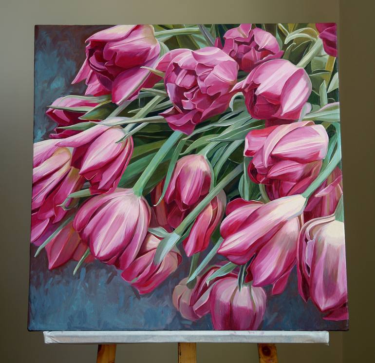 Original Floral Painting by Ekaterina Vestnikova