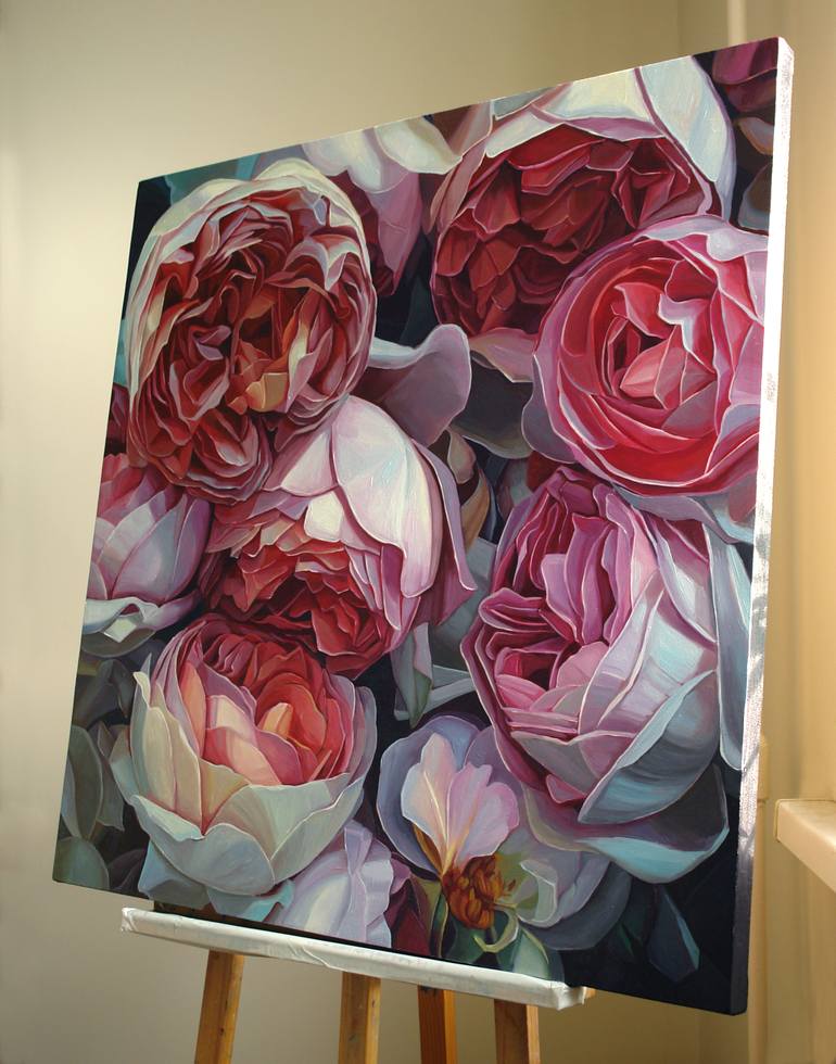 Original Floral Painting by Ekaterina Vestnikova