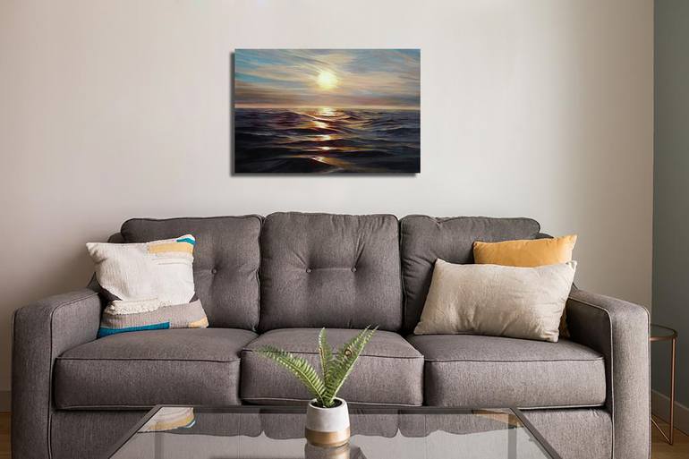 Original Fine Art Seascape Painting by Ekaterina Vestnikova