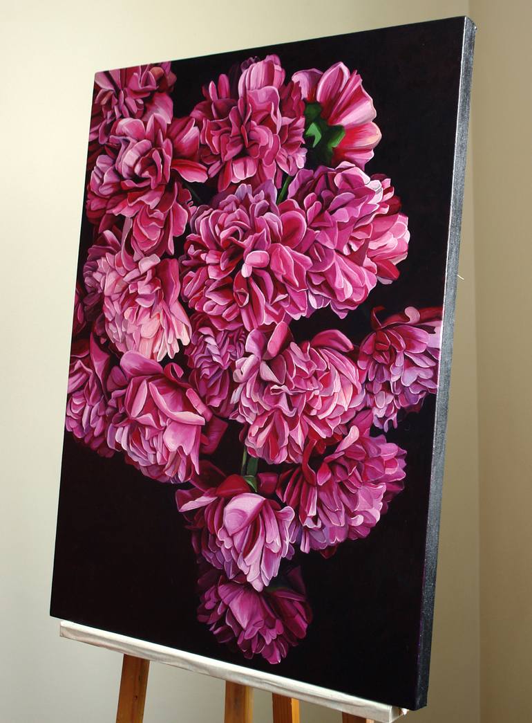 Original Minimalism Floral Painting by Ekaterina Vestnikova