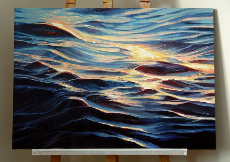 Original Abstract Seascape Painting by Ekaterina Vestnikova