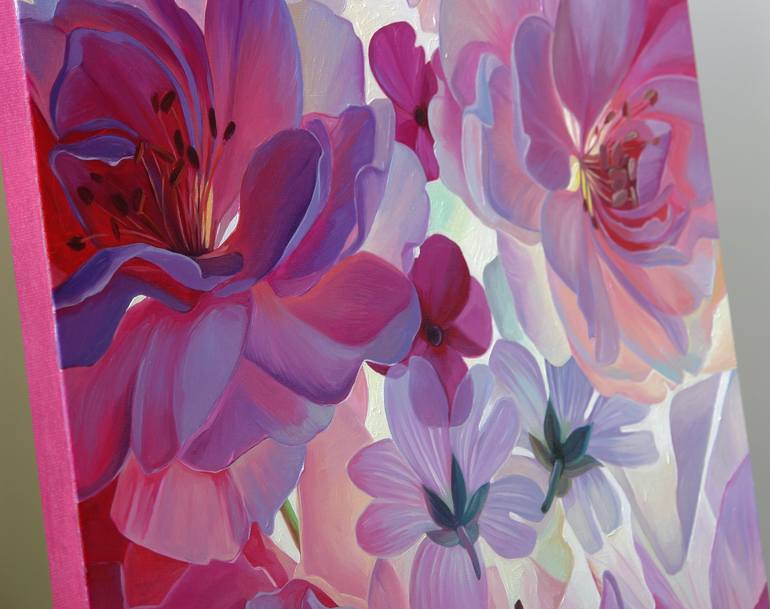 Original Art Deco Floral Painting by Ekaterina Vestnikova