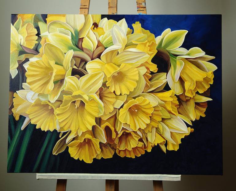Original Floral Painting by Ekaterina Vestnikova