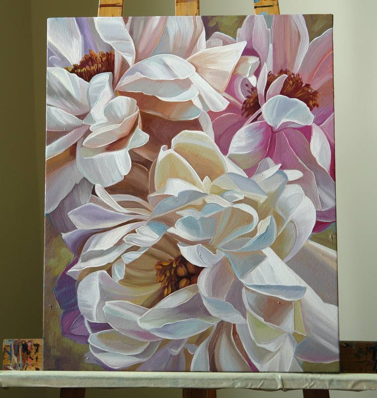 Original Floral Painting by Ekaterina Vestnikova