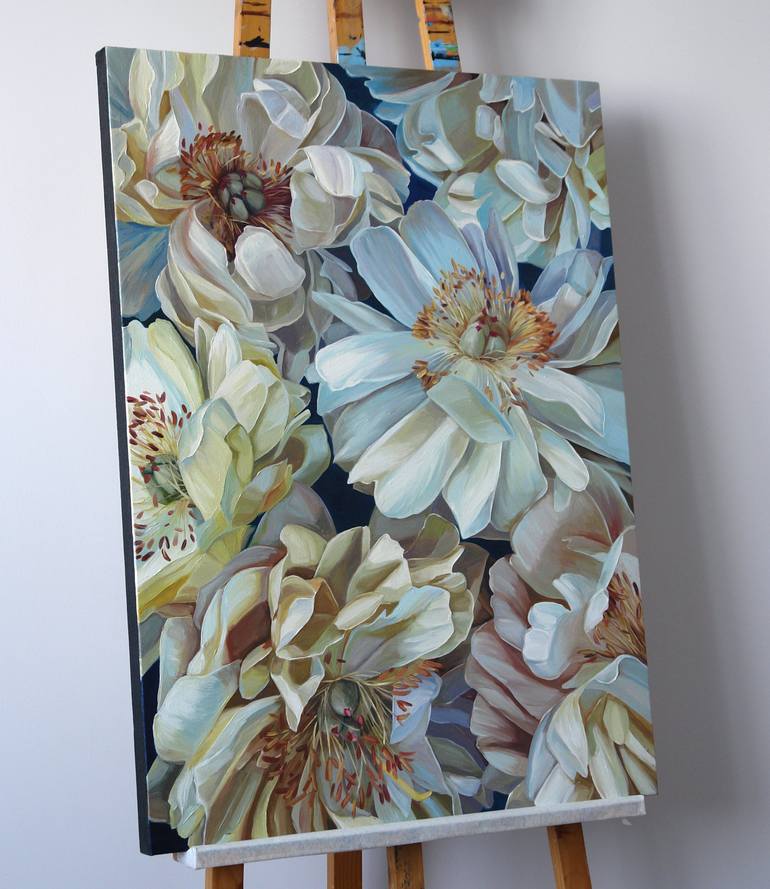Original Fine Art Floral Painting by Ekaterina Vestnikova