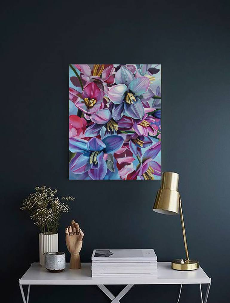 Original Floral Painting by Ekaterina Vestnikova