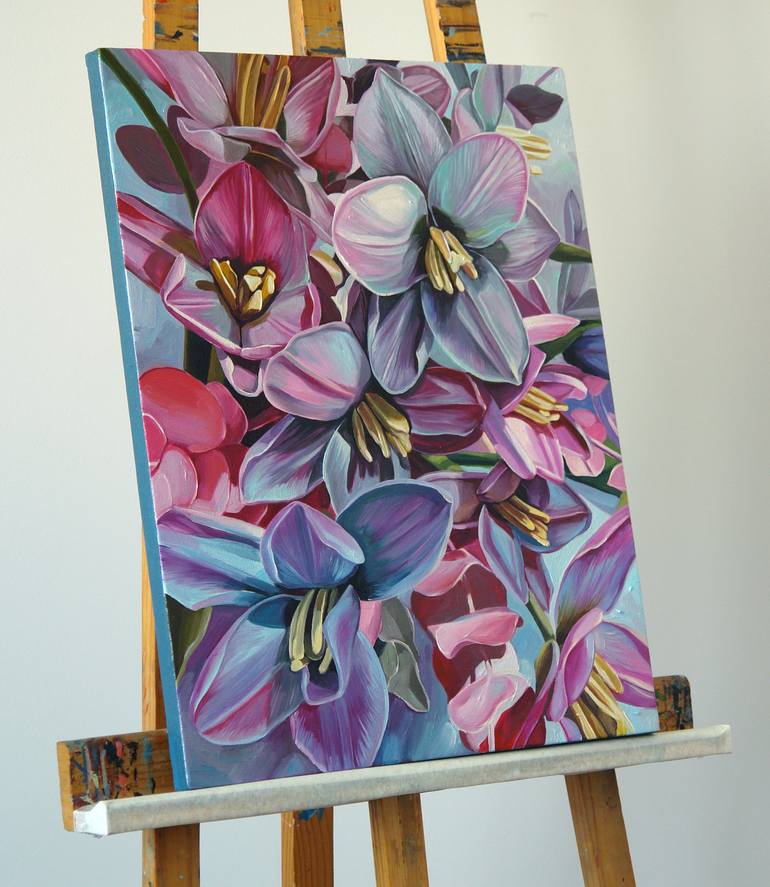 Original Fine Art Floral Painting by Ekaterina Vestnikova