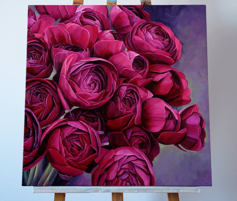 Original Fine Art Floral Painting by Ekaterina Vestnikova