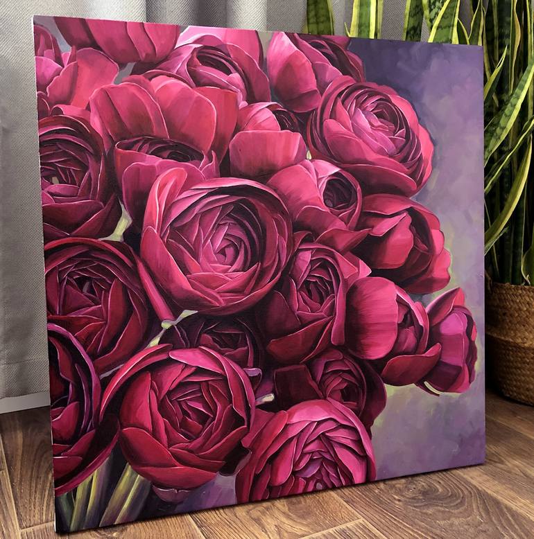 Original Fine Art Floral Painting by Ekaterina Vestnikova