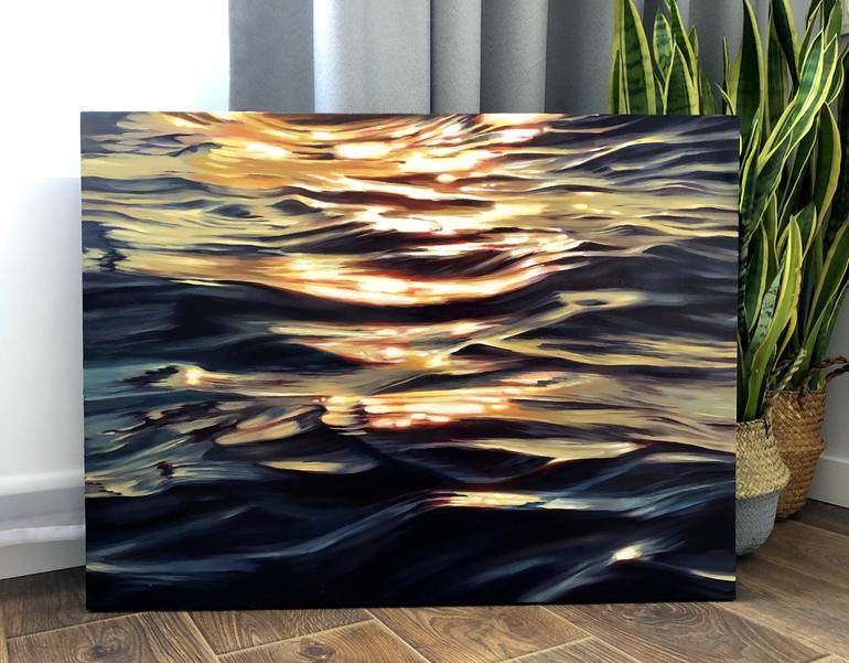 Original Fine Art Seascape Painting by Ekaterina Vestnikova