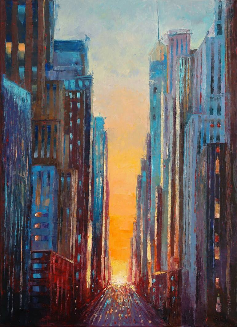 New-York skyline Painting by Ekaterina Vestnikova | Saatchi Art