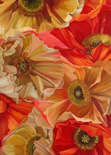 Original Floral Painting by Ekaterina Vestnikova