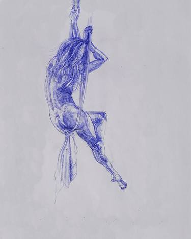 Original Expressionism Nude Drawings by Robin Leavy
