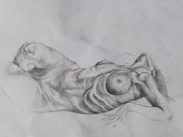 Original Figurative Nude Drawings by Robin Leavy