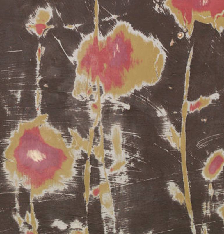 Original Abstract Expressionism Floral Painting by Leslie Rowland