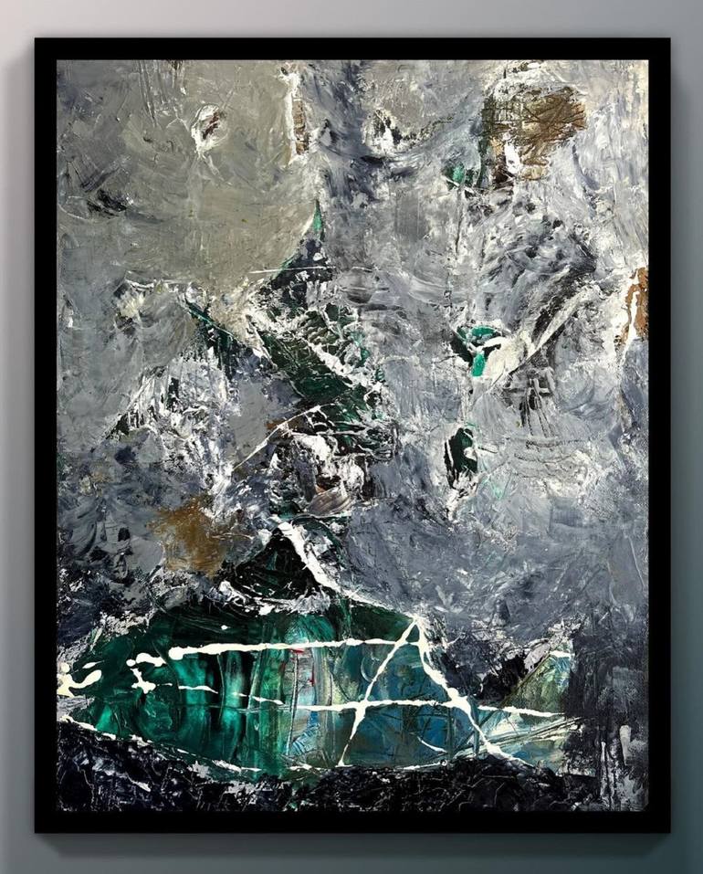 Original Abstract Expressionism Abstract Painting by Stanislav Yushkov