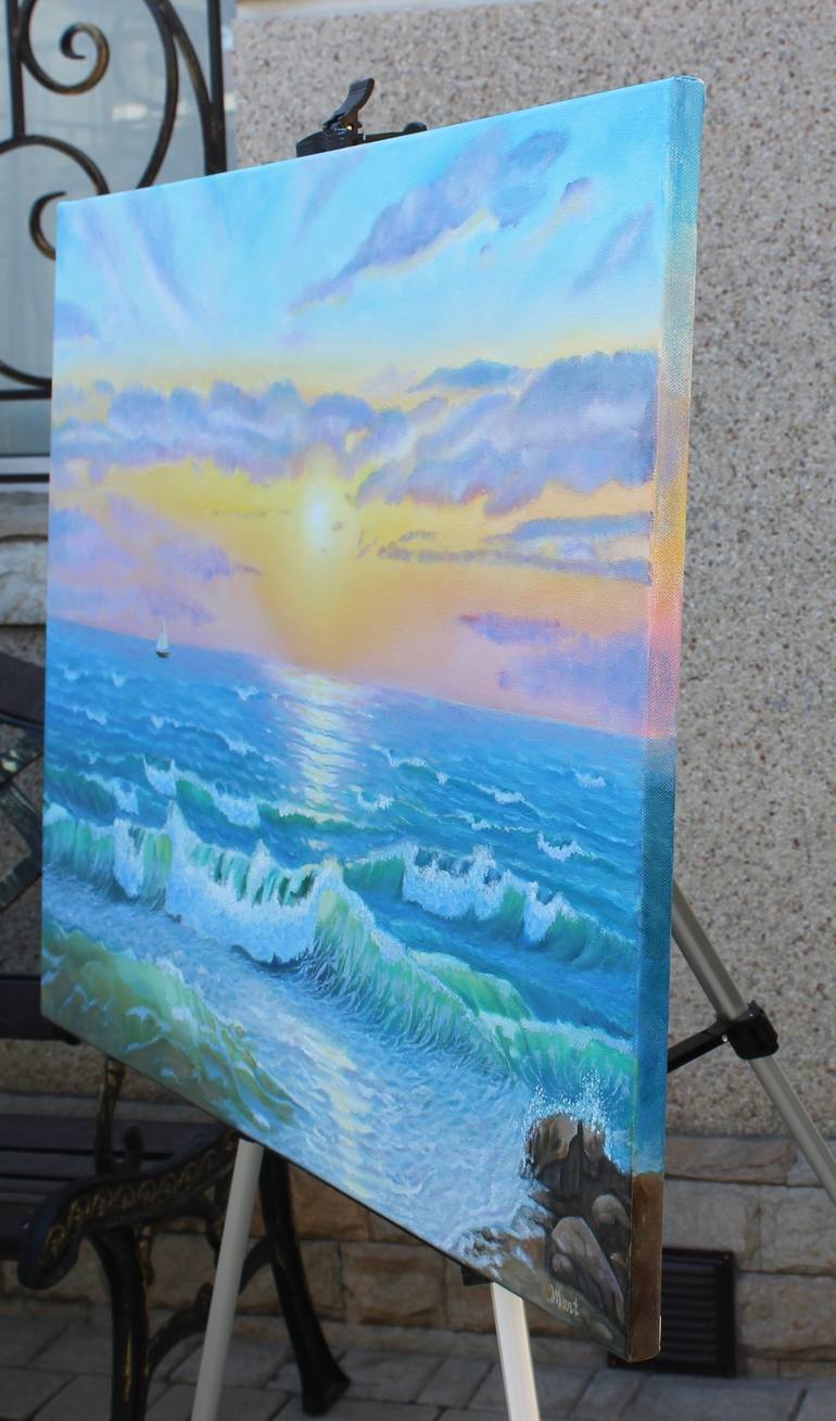 Original Realism Seascape Painting by Olga Mart