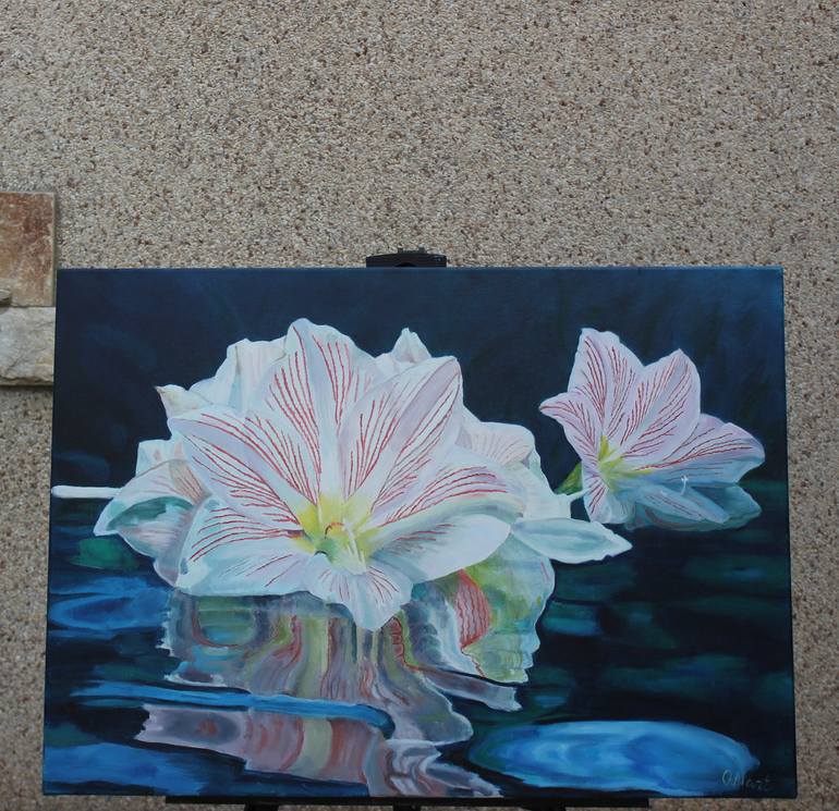 Original Art Deco Botanic Painting by Olga Mart