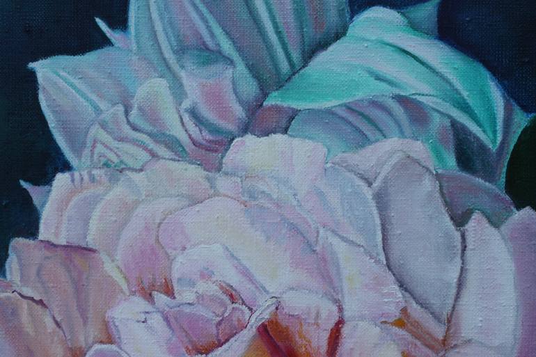 Original Art Deco Floral Painting by Olga Mart