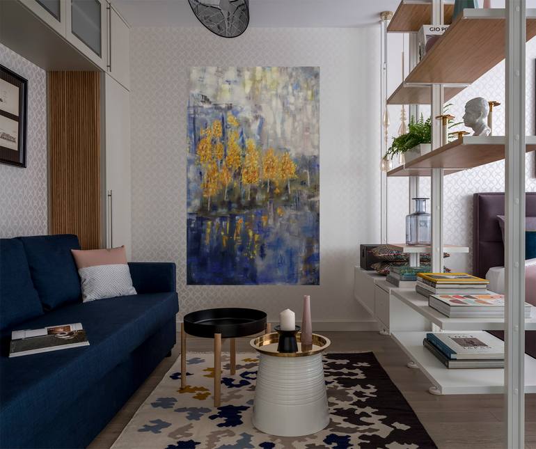 Original Abstract Expressionism Landscape Painting by Olga Mart