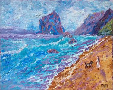 Original Impressionism Beach Paintings by Olga Mart