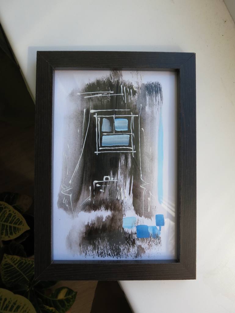 Original Abstract Home Drawing by Julia Lelekova