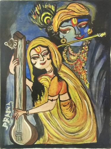 Print of Fine Art Classical mythology Paintings by Prabha Sharma