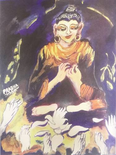 Print of Art Deco Religious Paintings by Prabha Sharma