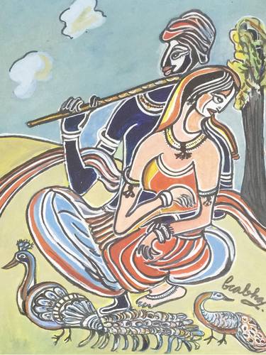 Print of Women Paintings by Prabha Sharma