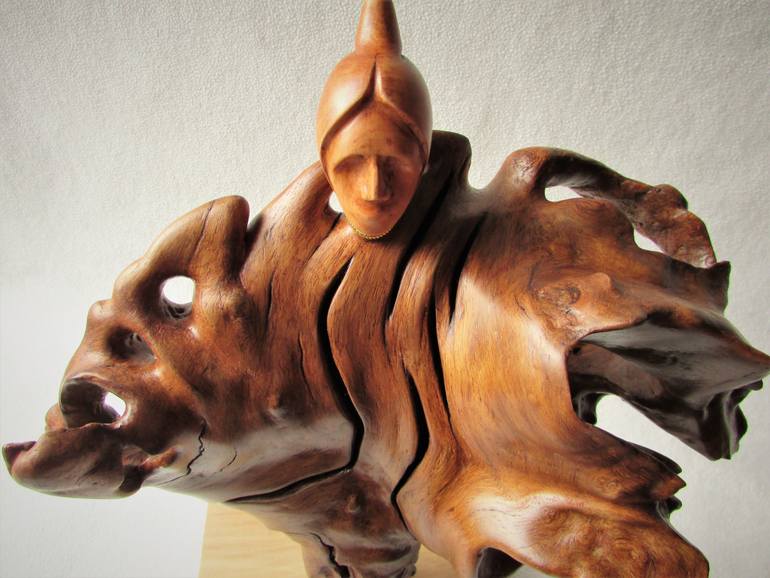 Abstract Driftwood, Old Oak Sculpture, Wooden Plastic Art, Wood