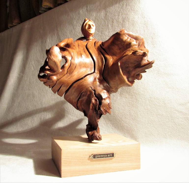 Abstract Driftwood, Old Oak Sculpture, Wooden Plastic Art, Wood