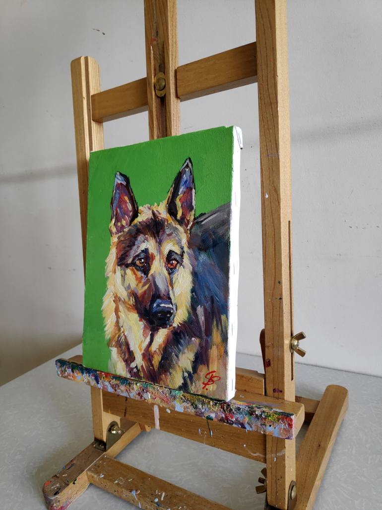 Original Fine Art Dogs Painting by Sona Petrosyan