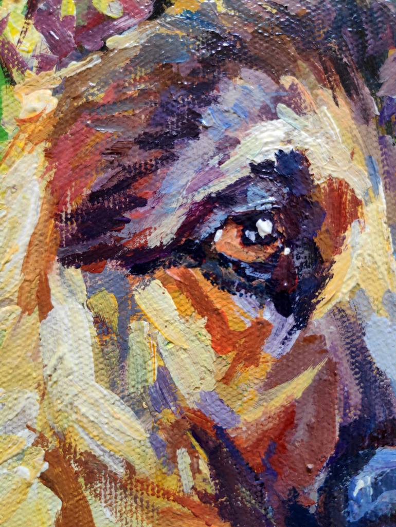 Original Fine Art Dogs Painting by Sona Petrosyan