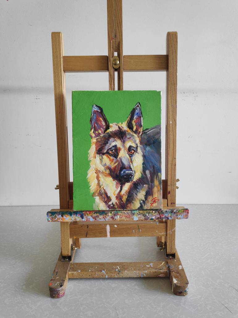 Original Figurative Dogs Painting by Sona Petrosyan