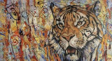 Print of Animal Paintings by Movses Petrosyan